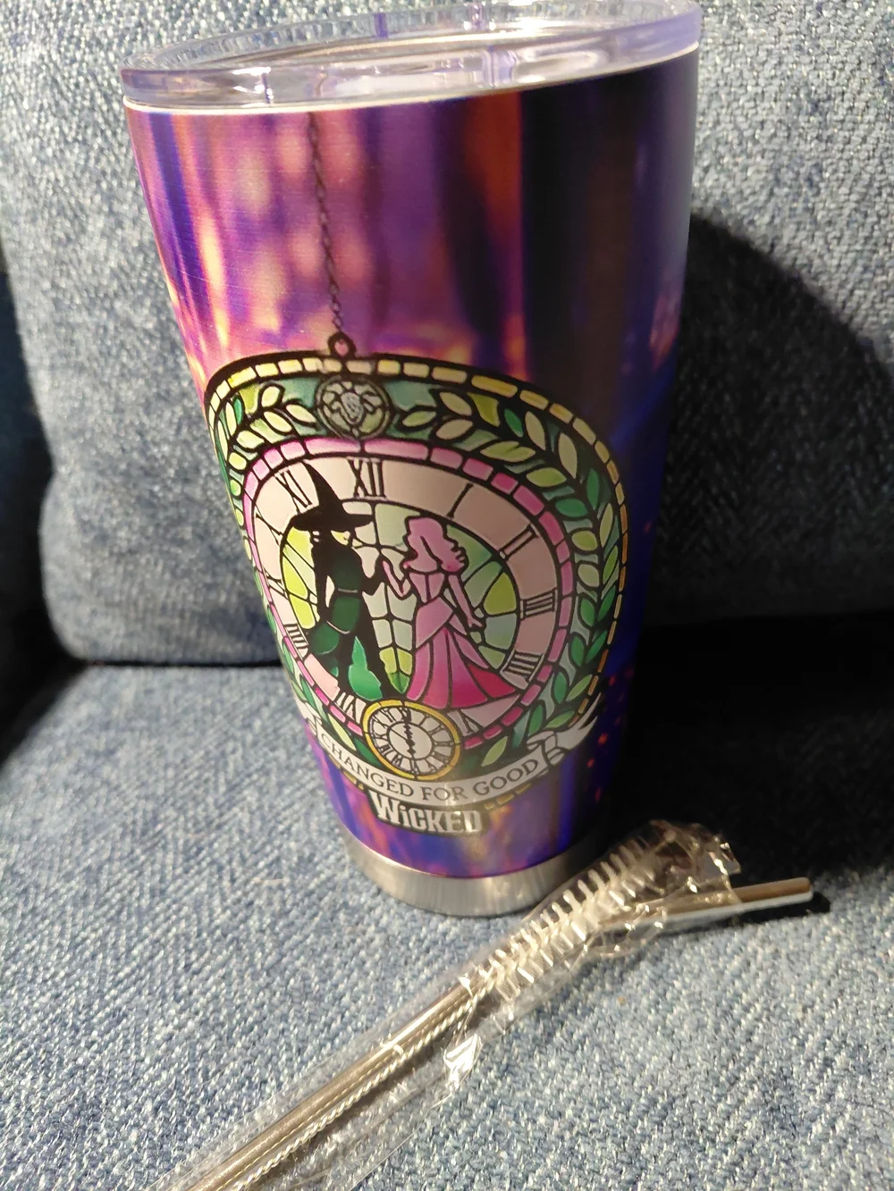 Wicked Musical Logo Stainless Steel Tumbler - Purple